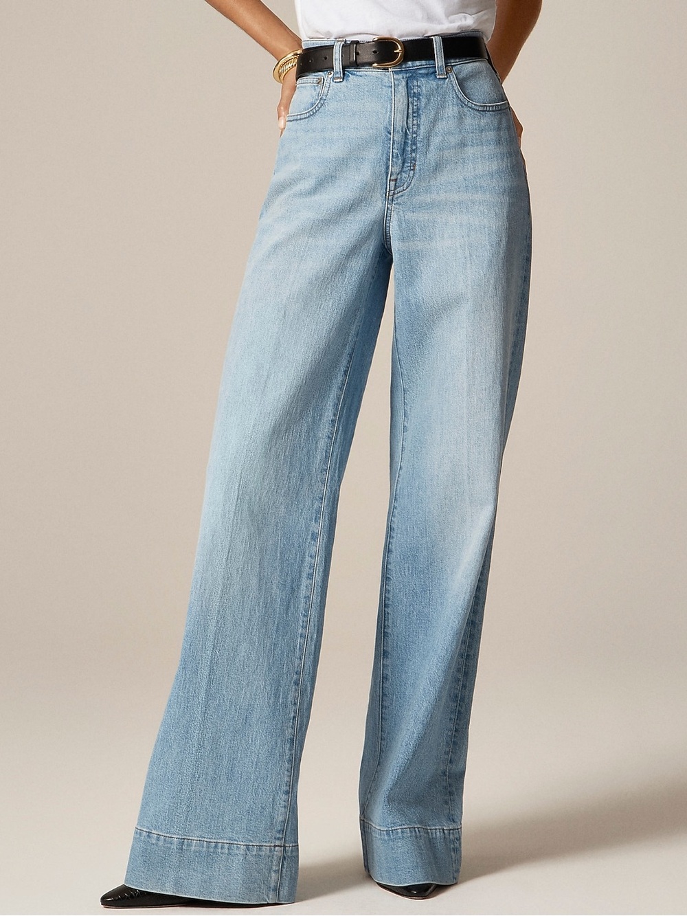J. Crew Wide Leg Denim Trouser